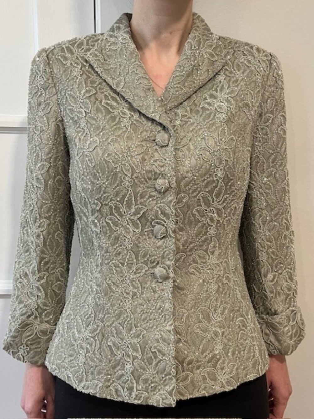 Elegant beaded formal jacket
